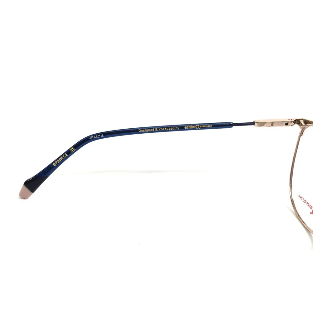 Etnia Barcelona Eyeglasses Frames AYA PGDB Pink Gold Dark Blue Cat Eye 54-17-140